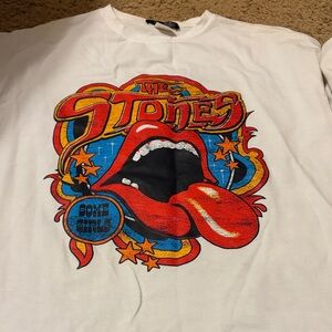 SHEIN White Tee with Bold Graphic Print